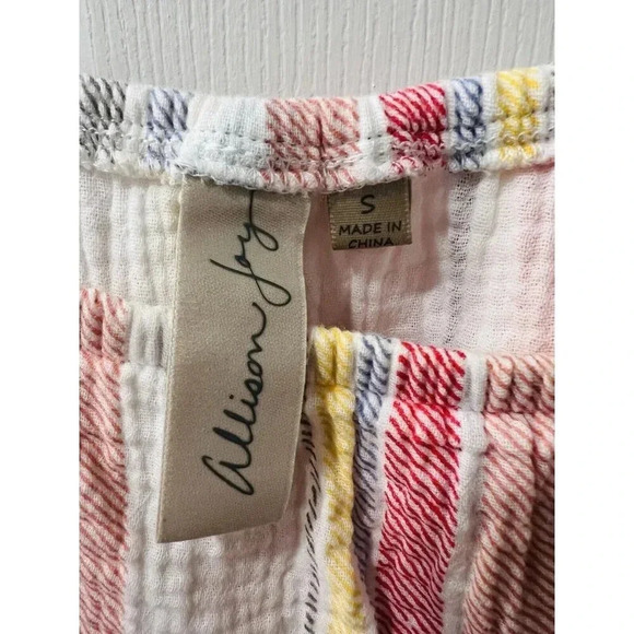 Allison Joy Evereve Striped Linen Top Size Small - Picture 7 of 7
